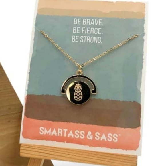 Pineapple Fidget Necklace Gold Tone "Stand Tall Stay Sweet" by Foxy Orig… - Picture 1 of 4